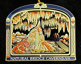 Natural Bridge Caverns brass ornament design